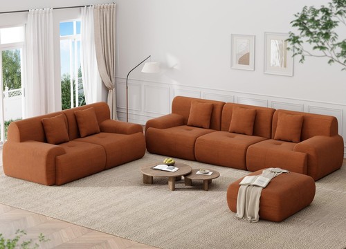 Boneless couch shaped 2 - u, shaped/